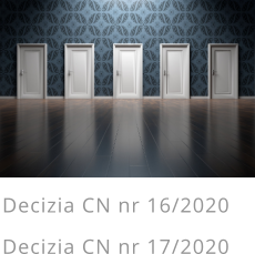 Decizia CN nr 16/2020  Decizia CN nr 17/2020